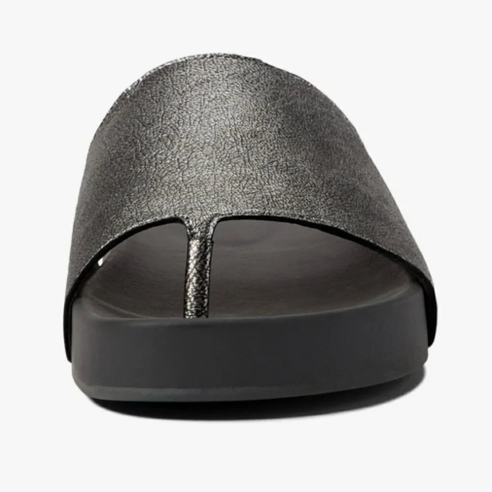 Eileen Fisher Metallic Black Sandals - Picture 2 of 10